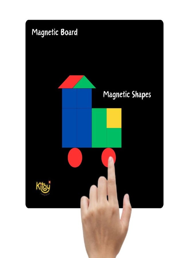 KITOY Magnaplay Shapes | 96 Magnetic Shapes with Board | 4+ Years (Multicolour) - Image 3